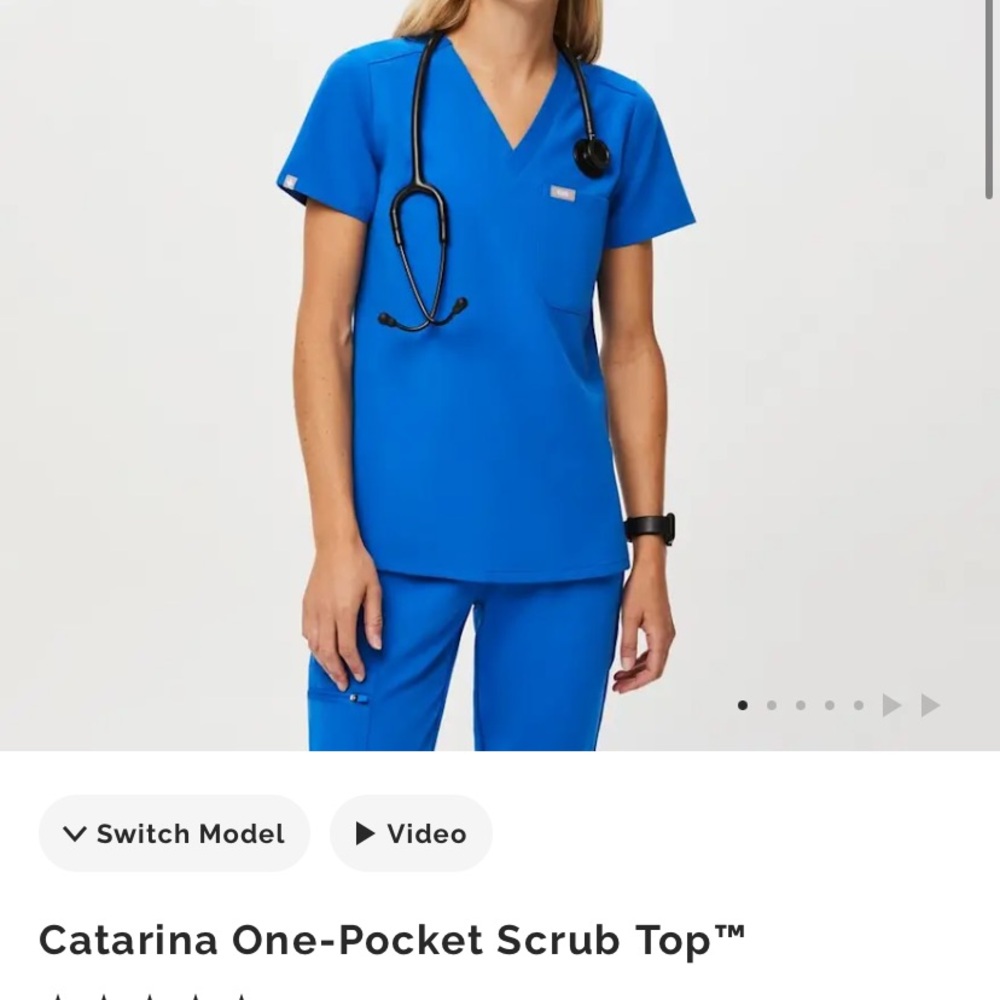 Blue Scrub Top